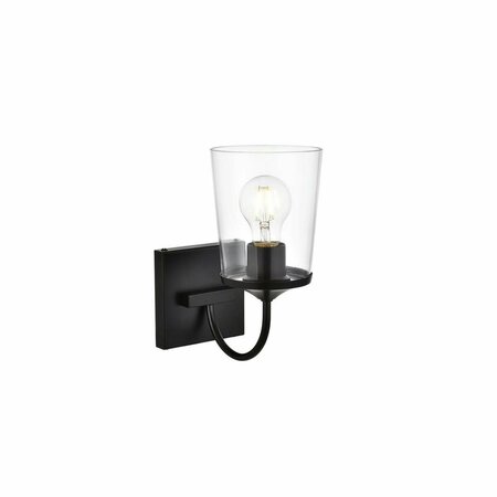 CLING 110 V E26 One Light Vanity Wall Lamp, Black CL2946131